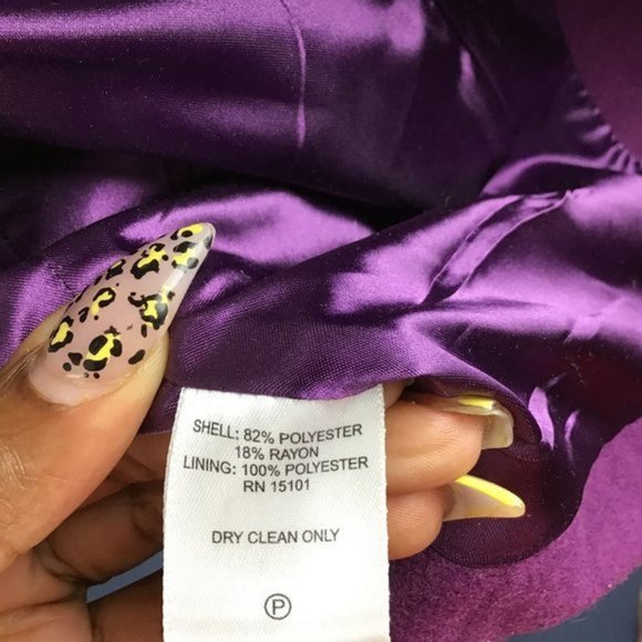 Centigrade Outerwear Pea Coat Purple Size XSmall - Picture 6 of 11